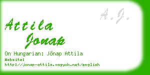attila jonap business card